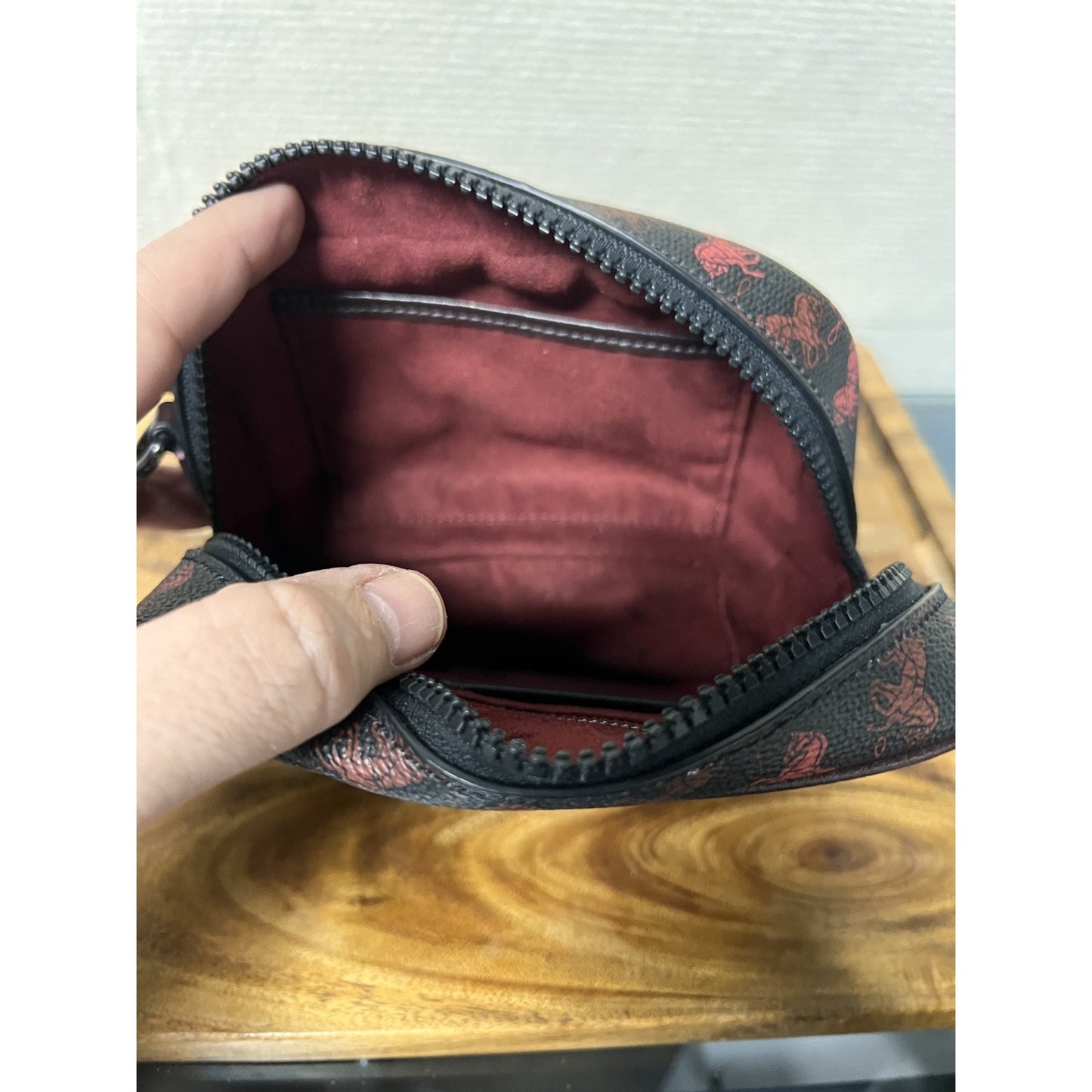 COACH Camera Bag 16 w/ Horse & Carriage Print & Varsity Stripe - #79368