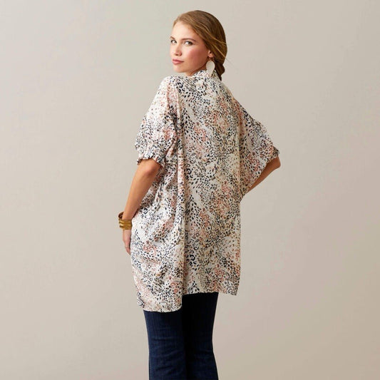 NWOT Ariat Sweet Spring Kimono Wrap XS/S Animal Print Women’s $60 Sold Out