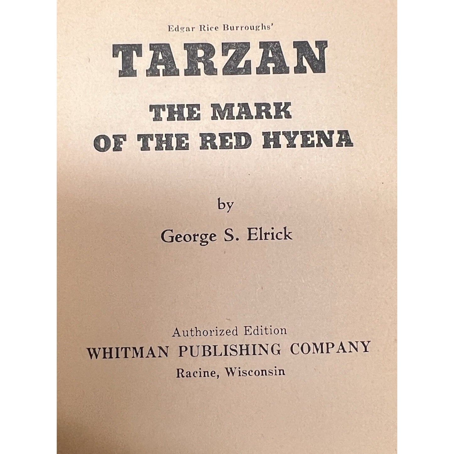 Big Little Book TARZAN Mark of the Red Hyena Hardcover 1967 Vintage Whitman