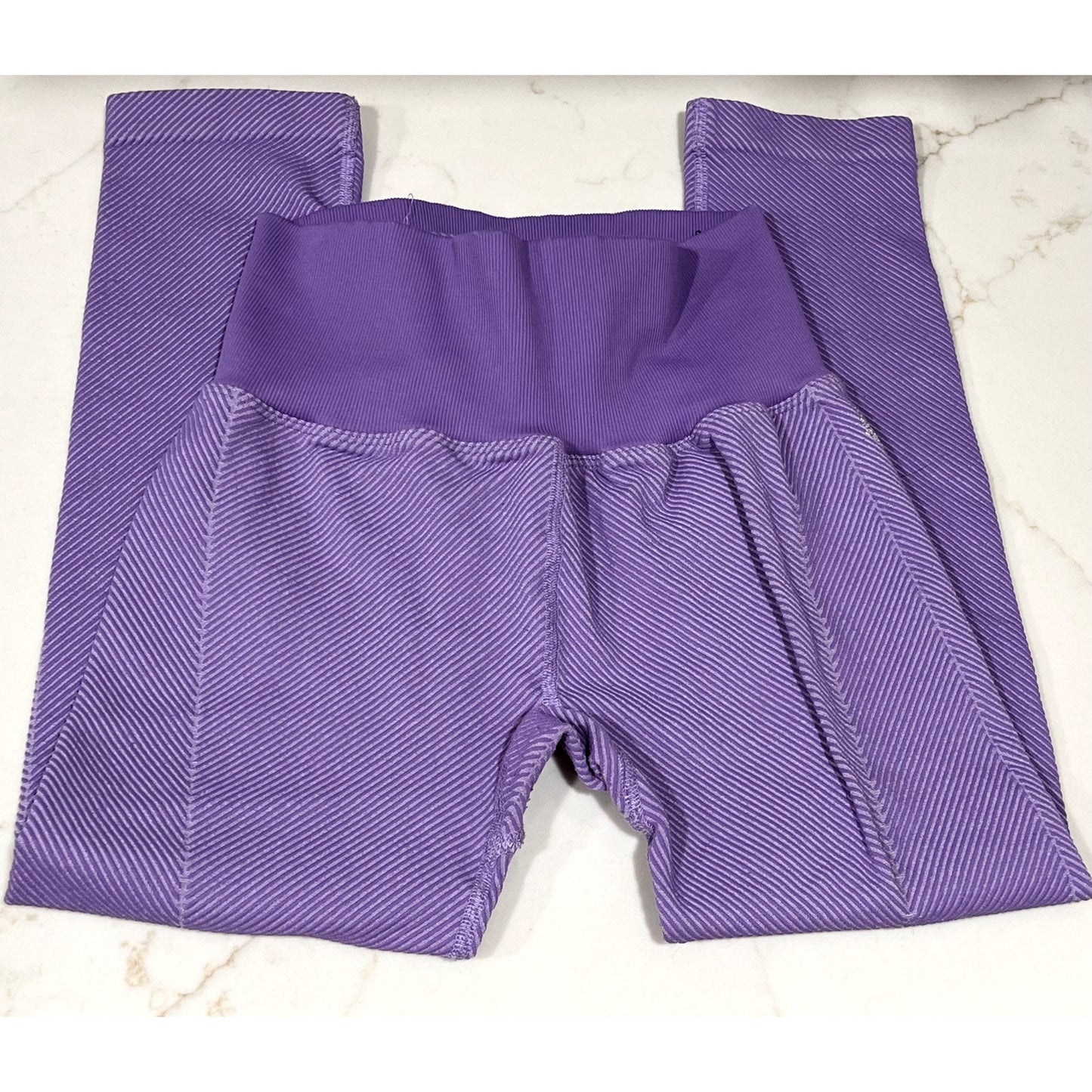 Free People X FP Movement Rewind M/L Legging Purple Seamless Ribbed Yoga Pants