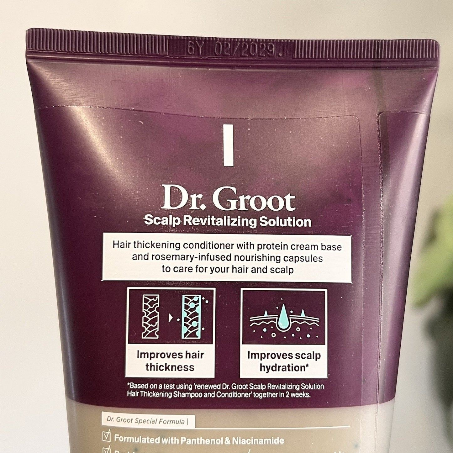 Dr. Groot Hair Thickening Conditioner 9.4 oz Reduces Scalp Buildup Revitalizing
