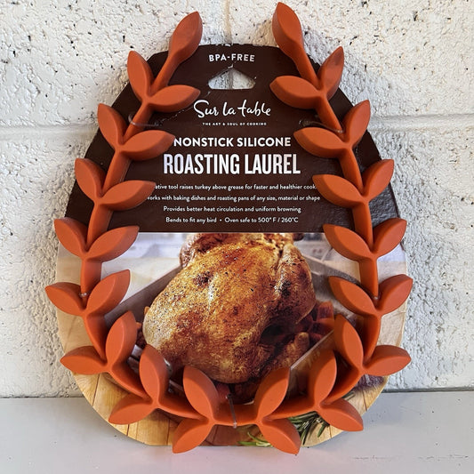 NEW Roasting Rack Laurel Food Safe Silicone Nonstick Orange Prepara Sur La Table