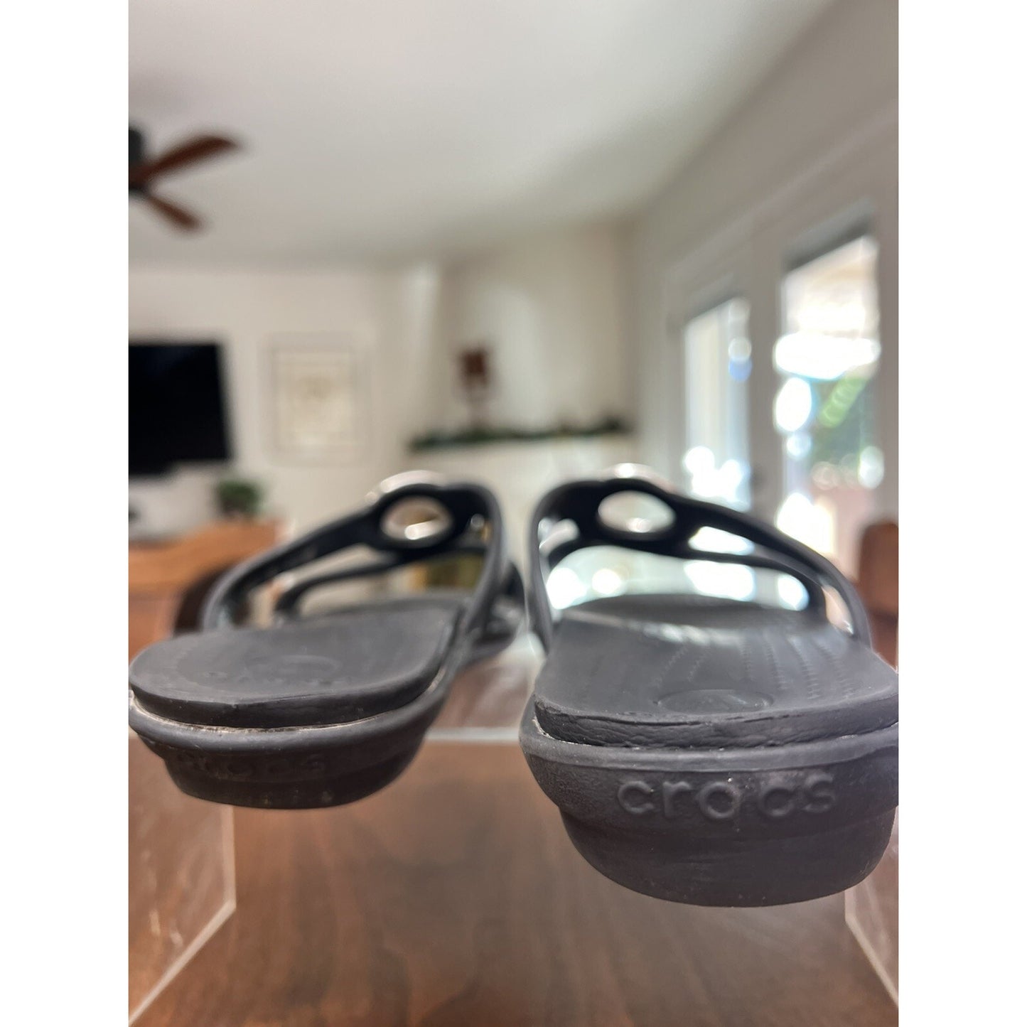 Gray/Black Women’s Sandals With Stainless Steel Buckle Size