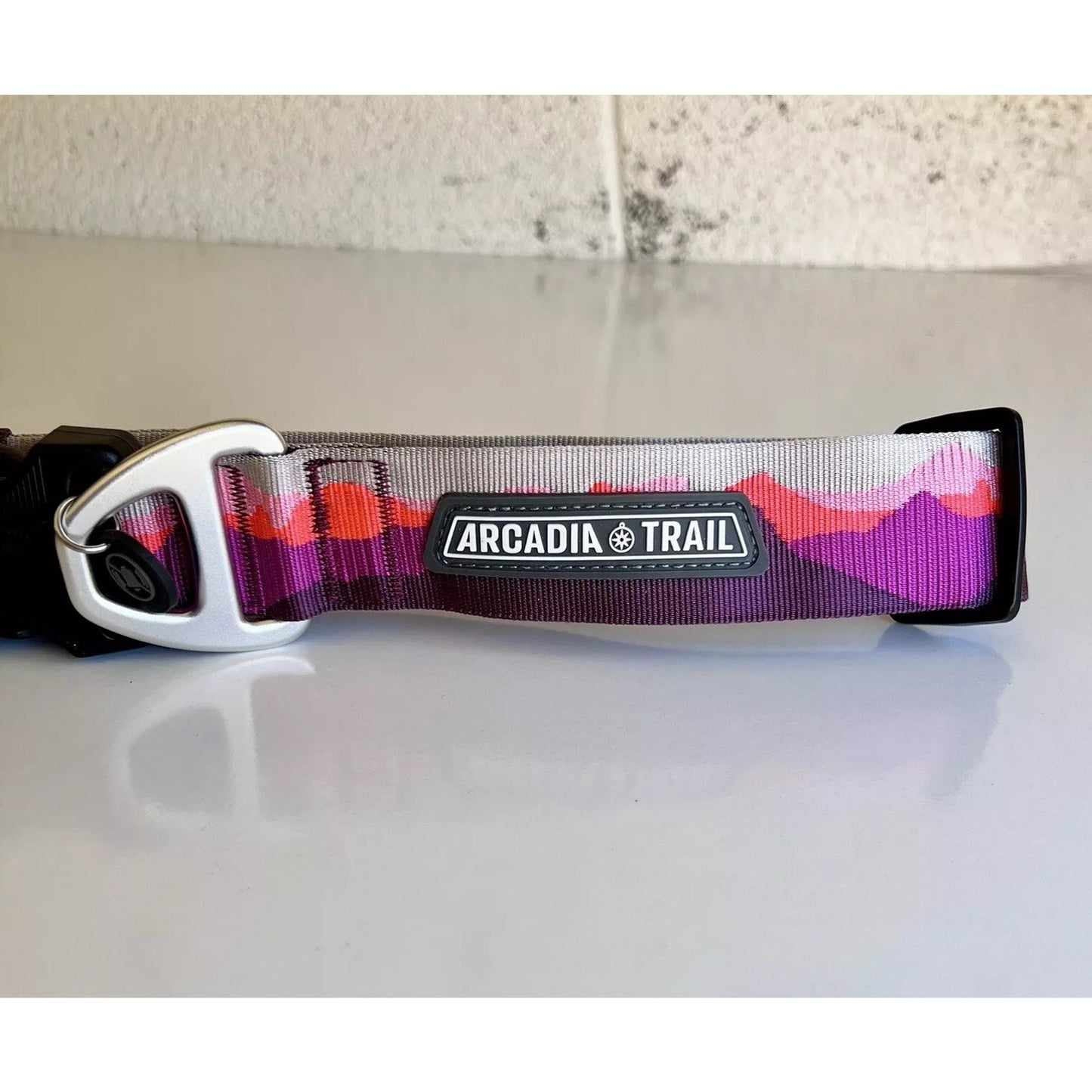 NWT Arcadia Trail XL Lightweight 20-28” Dog Puppy Collar Aluminum D-Ring Purple
