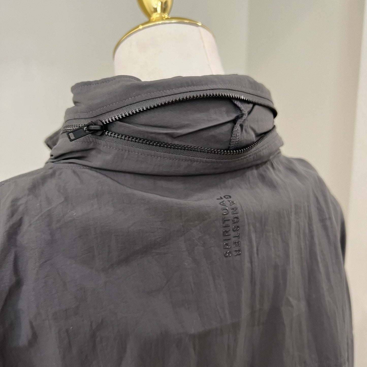 NWT $198 Spiritual Gangster Delancey Trench Coat Hood Urban Duster Streetwear
