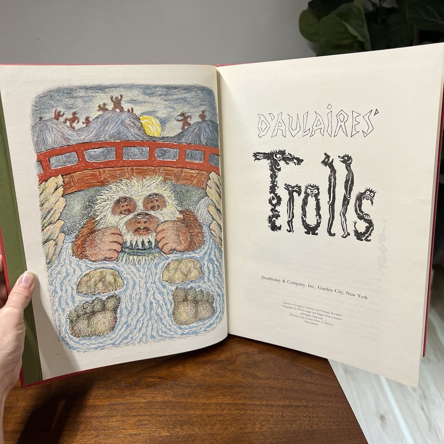 RARE Signed D'aulaires' Trolls 1972 First Limited Edition Hardcover in Slipcase