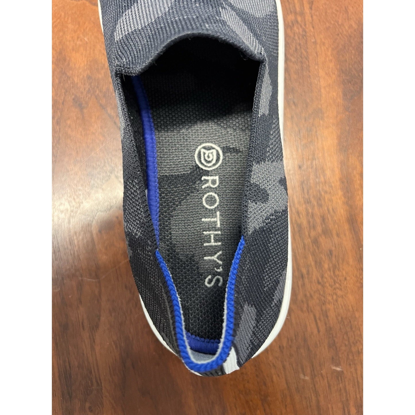 Rothy’s Grey Camo Original Slip-on Sneakers Men’s Size 10