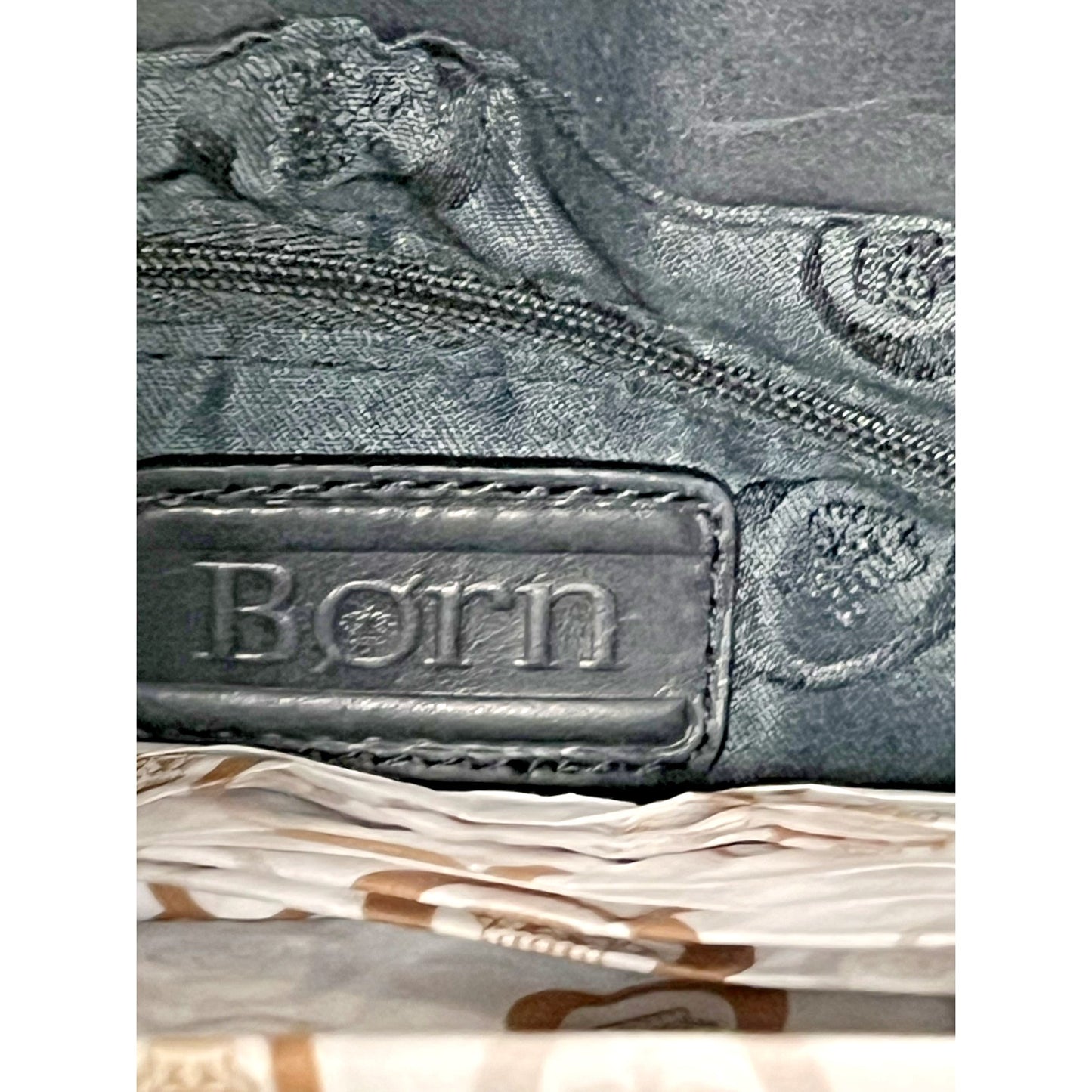 NWT BORN Black Leather Saddle-Style Shoulder Bag