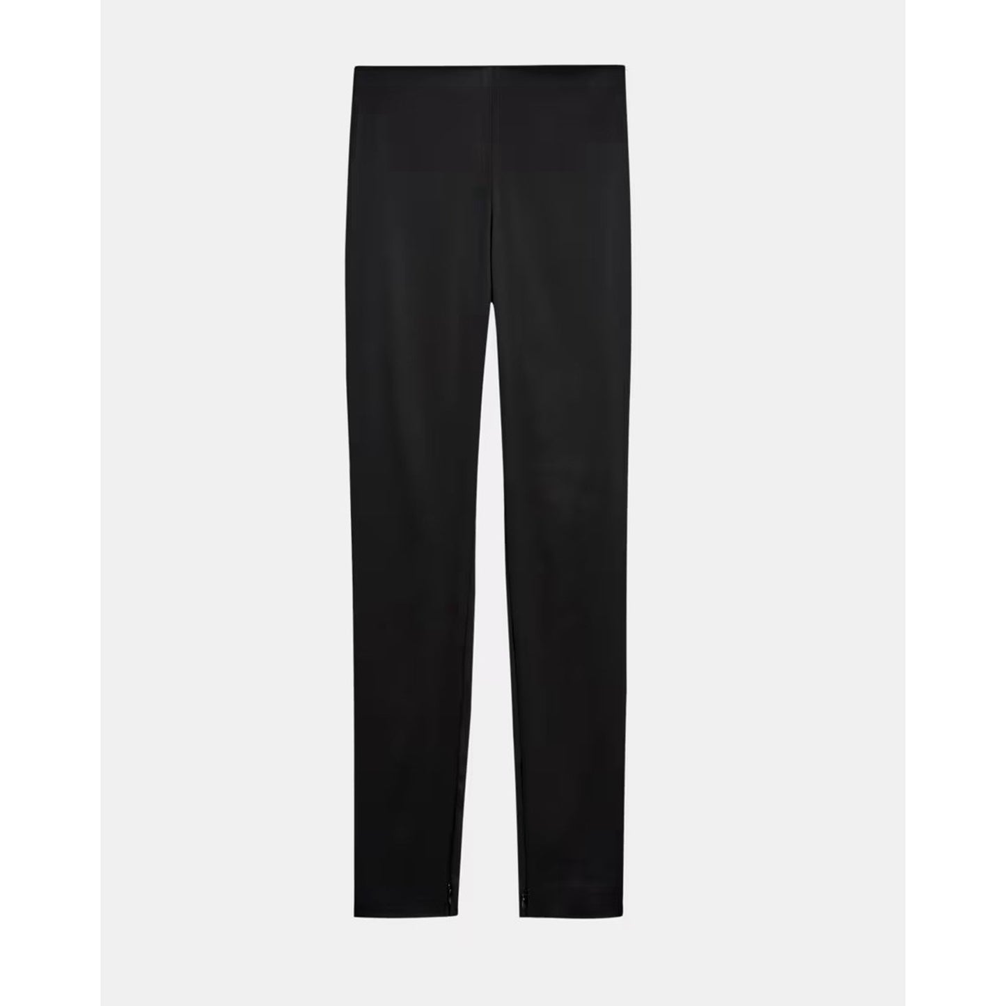 NWT $295 Theory Skinny Legging 4/27 Black Satin Stretch Pants Ankle Zip