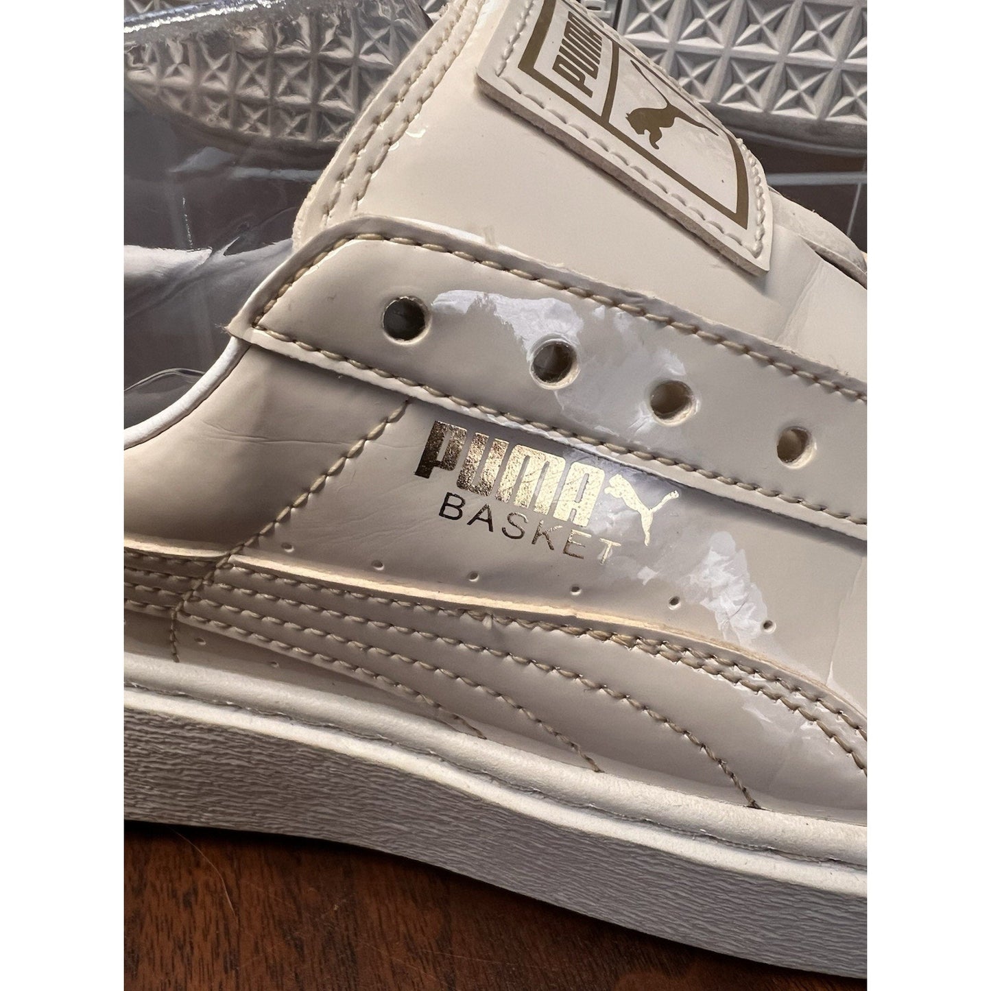 Puma Basket Platform Patent "Oatmeal" (Model: 363314-02) Women’s Size 6
