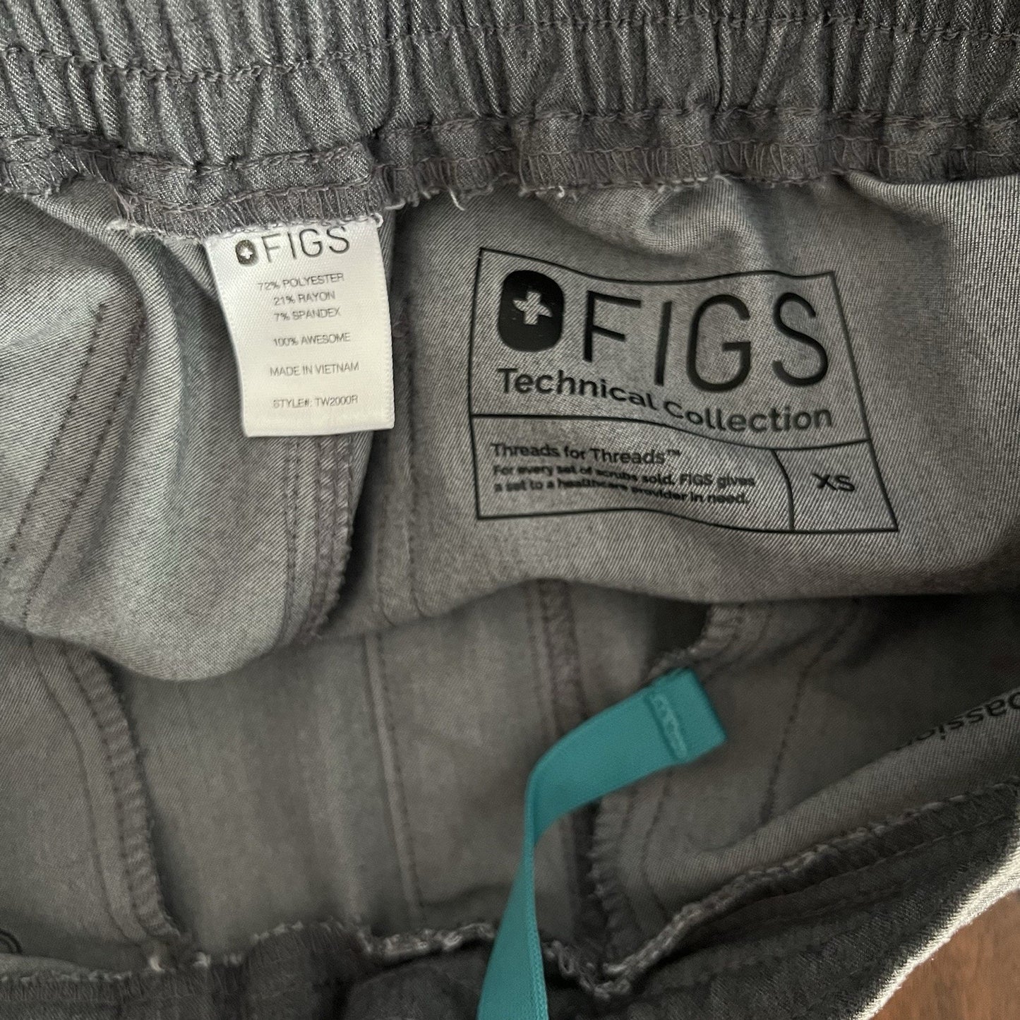 FIGS Yola Women’s Granite Size XS Scrub Pants #tw2000r