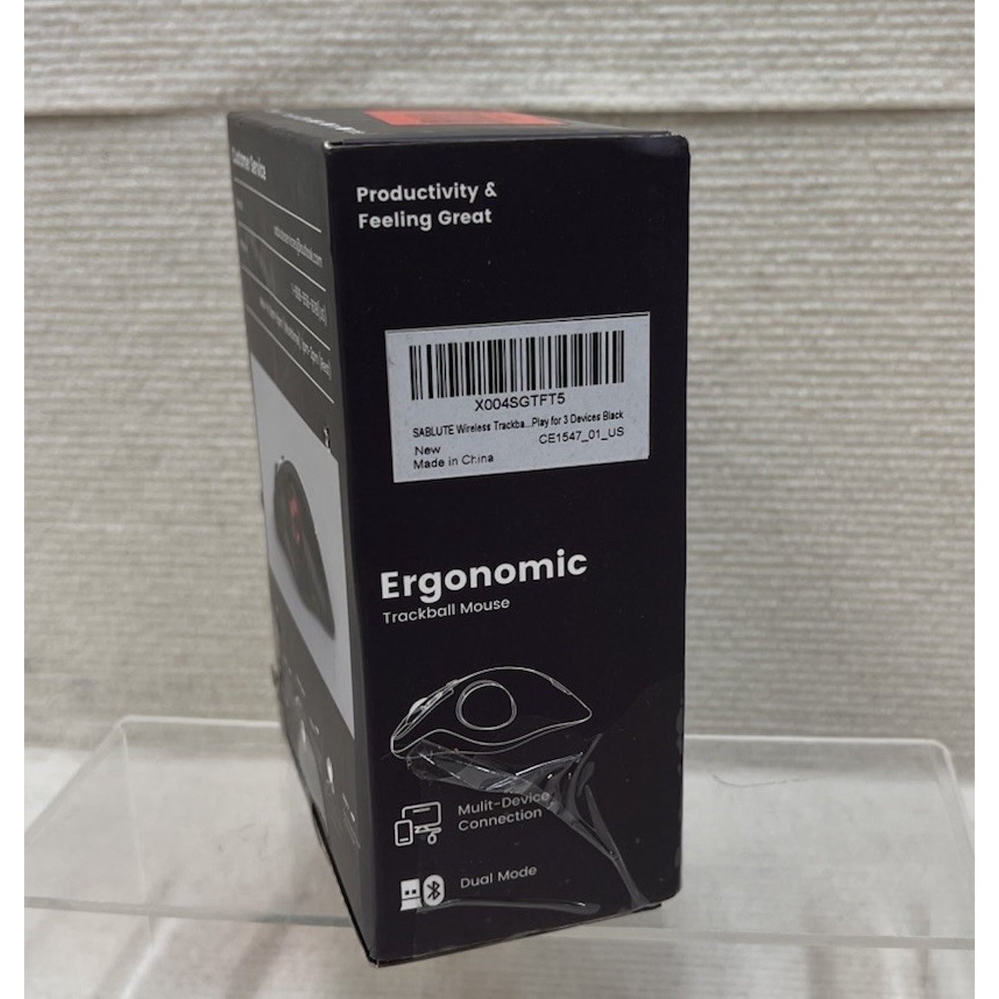 SABLUTE MAM2 Wireless Trackball Mouse - Ergonomic Thumb Control - Open Box New