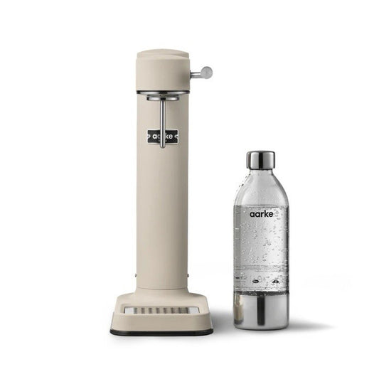 Aarke Carbonator 3 Sparkling Water Maker Sand Matte Bottle Cordless Minimalist