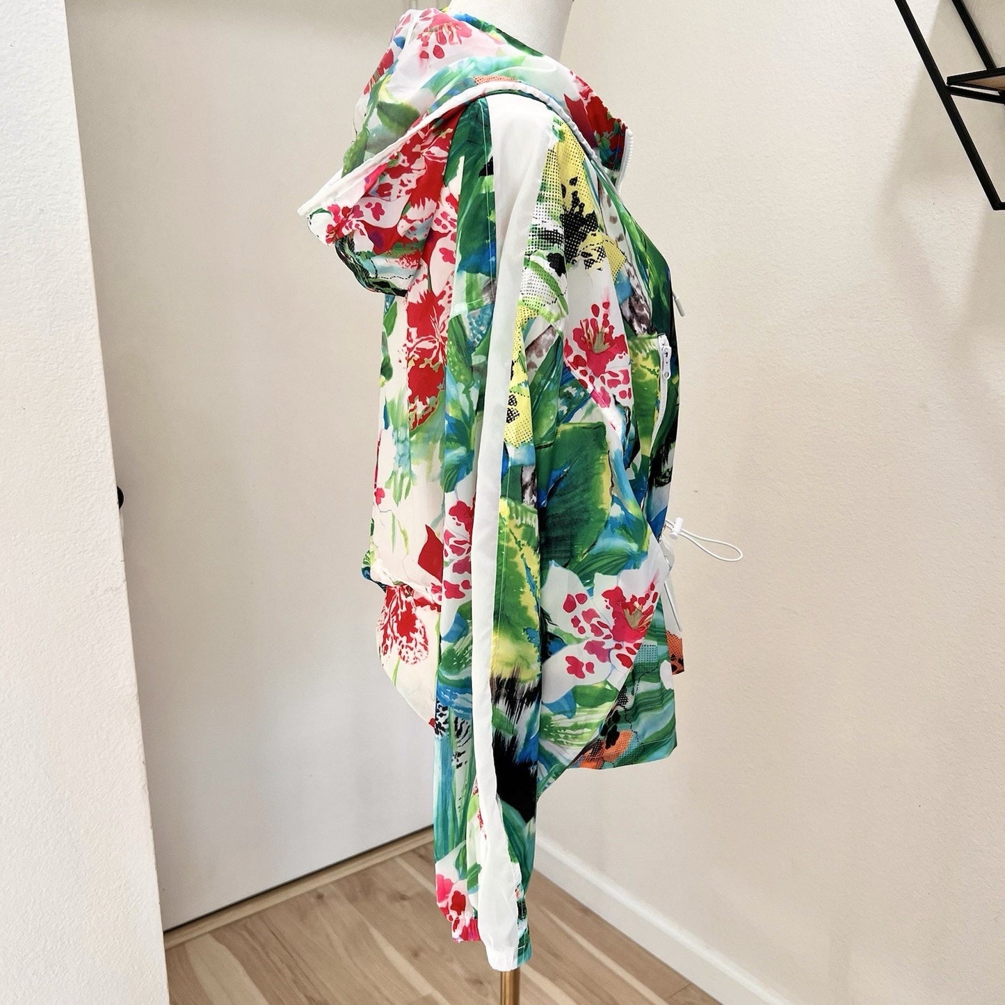 Anatomie Windbreaker Jacket Lg August Botanical Hooded Lightweight Tropical