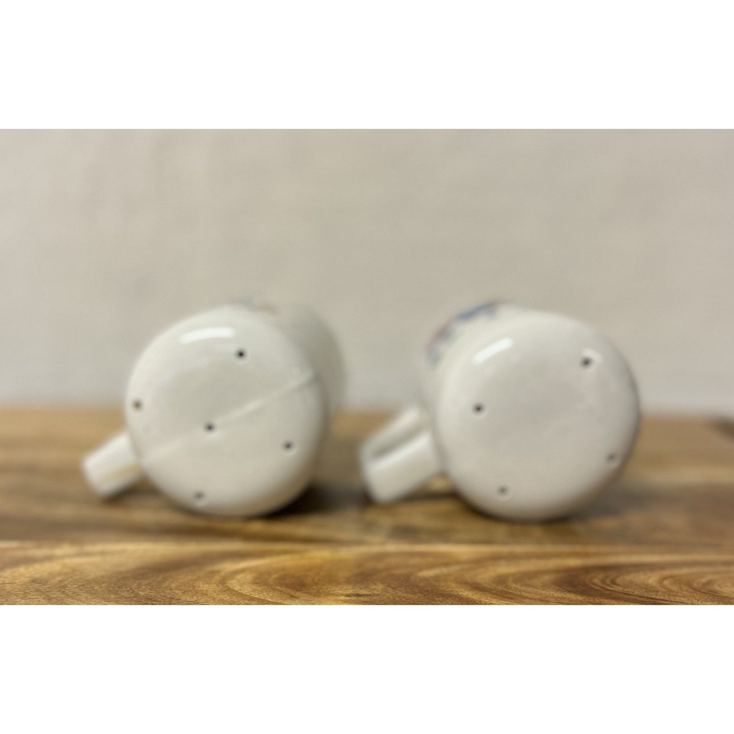 VTG International Stoneware Heartland Salt Pepper Shakers Mug Shape Handle Japan