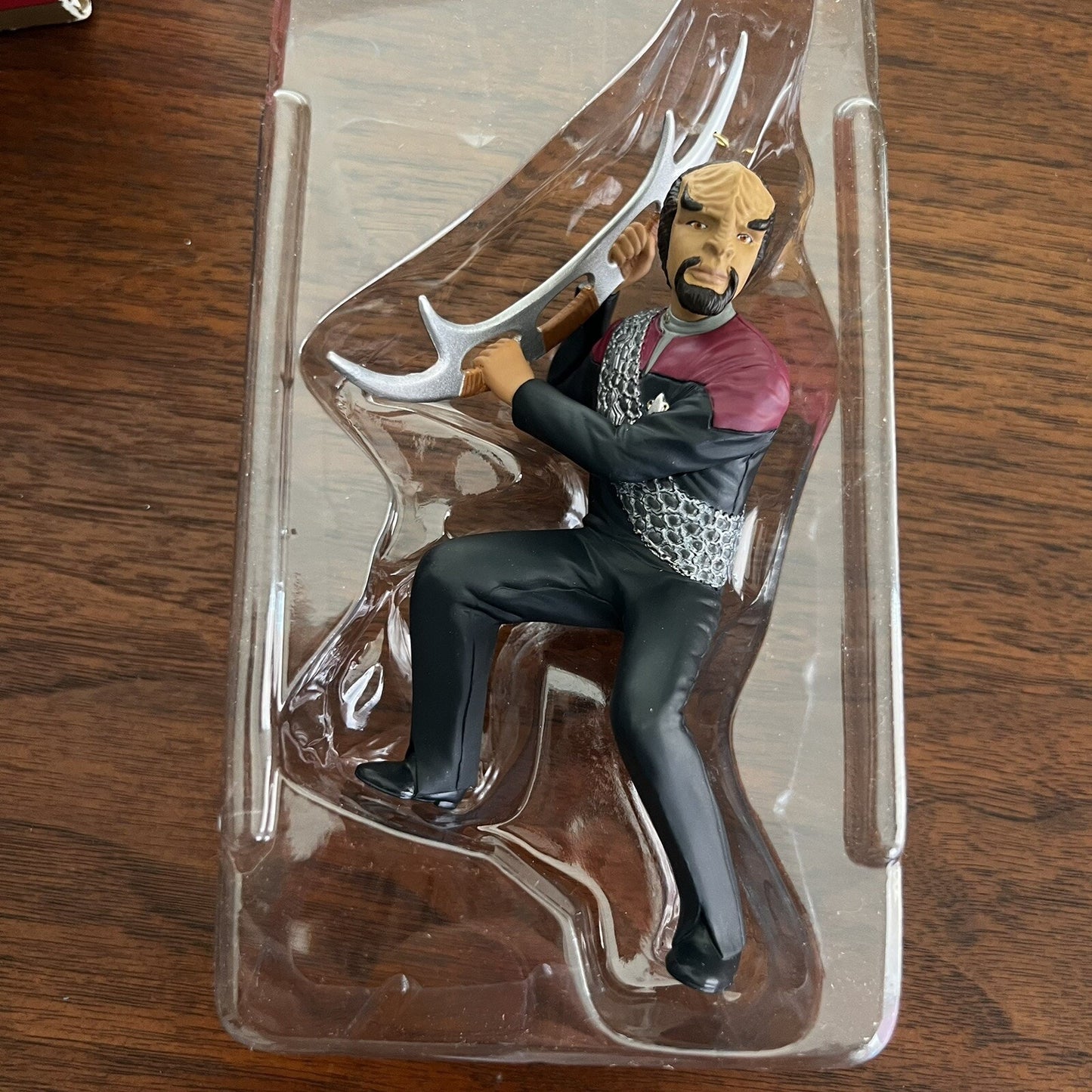 1999 Hallmark Lt. Worf Star Trek Deep Space Nine Christmas Ornament Collectible