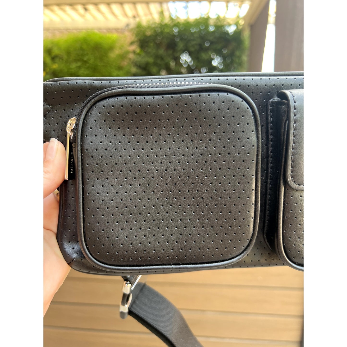$298 Michael Kors Black Vegan Faux Leather Belt Waist Bag, Fanny Pack Cross Body