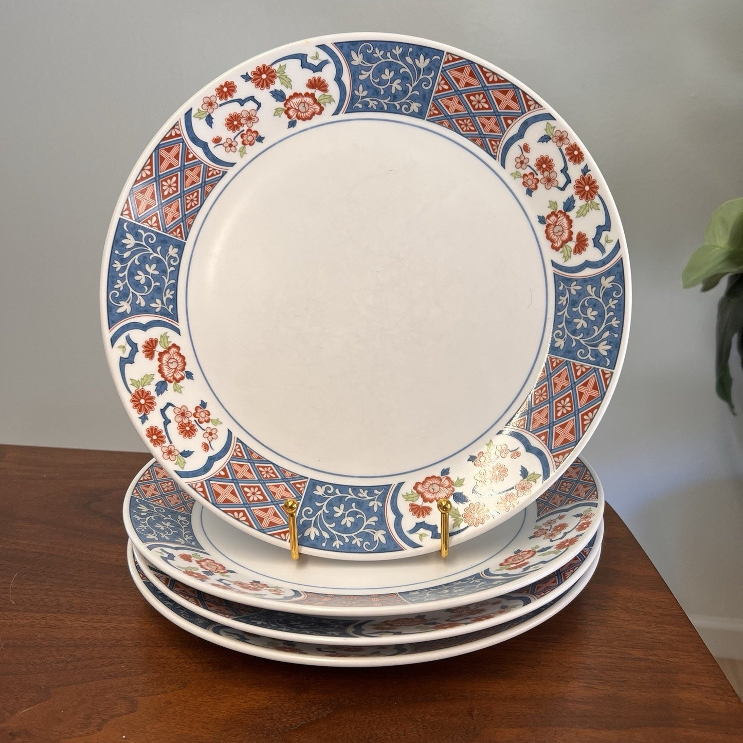 4 x Imari Noritake MING GARDEN Dinner Plates 10.5” Chinoiserie Japanese 9066