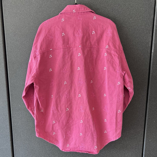 Disney x ChinStudio Pink Denim Jacket Three Little Pigs Oversized Kitsch