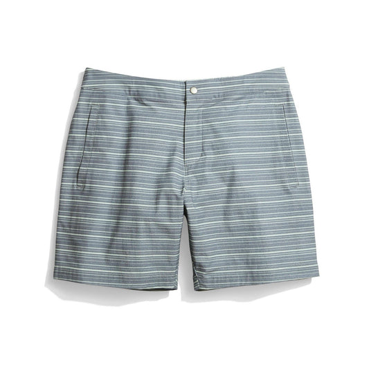 Marine Layer (L/35) Men’s Shorts Faded Blue Striped Chino Preppy Outdoor 7"