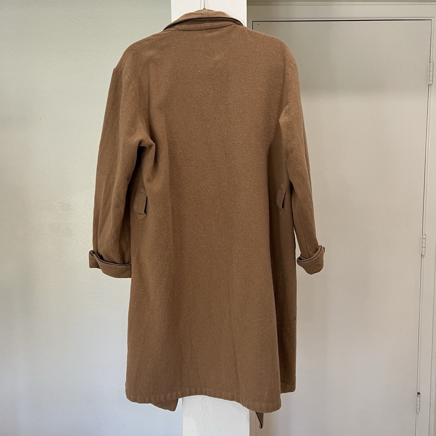 Derek Rose Vintage Wool Dressing Gown Lounge Robe Men’s (M) Camel Shawl Collar