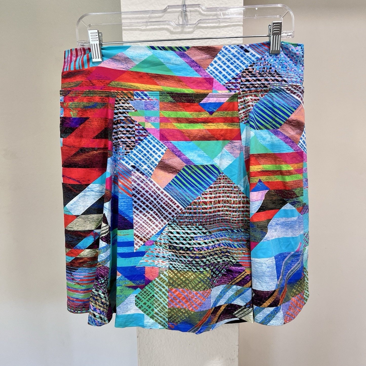 Dona Jo Ultimate Skort 17” (3) 32” Waist Pickleball Tennis Pockets Loud Funky