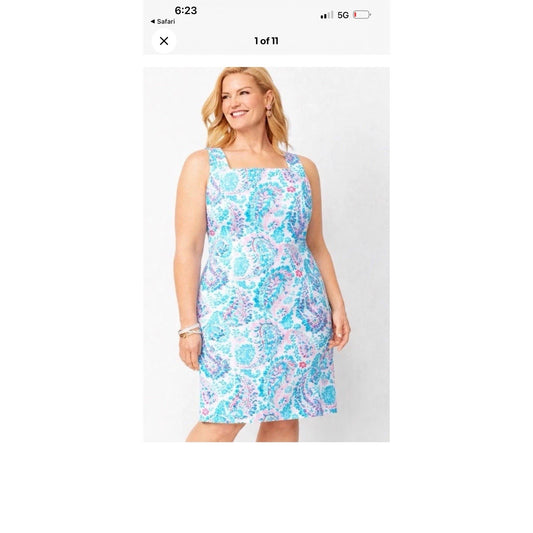 NWT Talbots 18W Fresco Paisley Dress Sleeveless Summer Preppy Coastal Hamptons