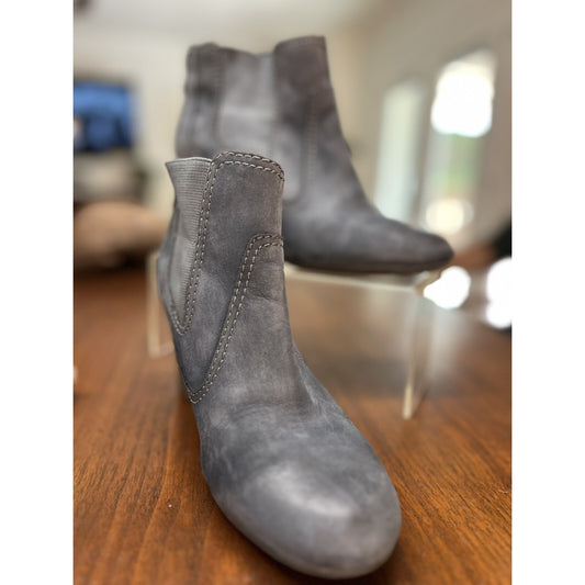 Clarks Womens Stroll Valley Boots Block Heel Blue Size 6M