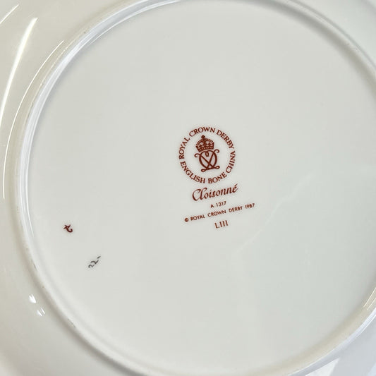 Set Of 8 Royal Crown Derby Cloisonne Dinner Plates 10” Bone China A.1317