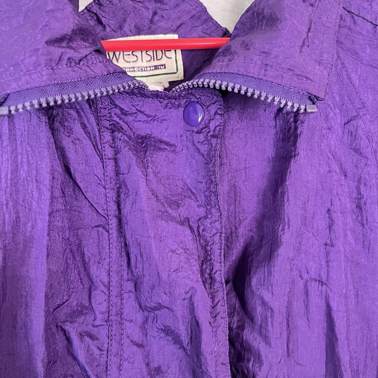 Retro Westside Connection Windbreaker Purple Ski Jacket 80s 90s Womens Vintage