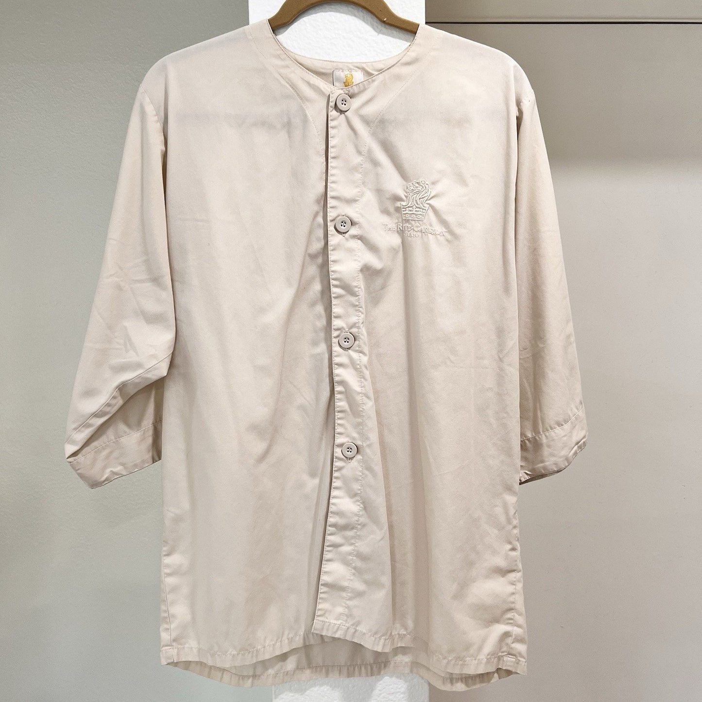 Ritz Carlton Tokyo Button Down Tunic (S) Lounge Shirt Spa Uniform Minimalist