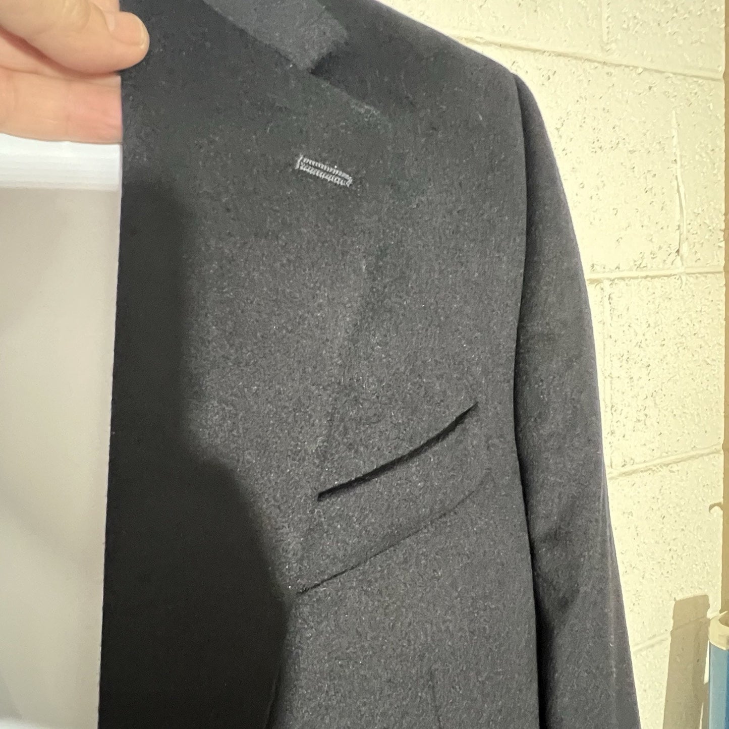 Lauren By Ralph Lauren 2 Button Black Silk/Wool/Cashmere Suit Jacket 46R