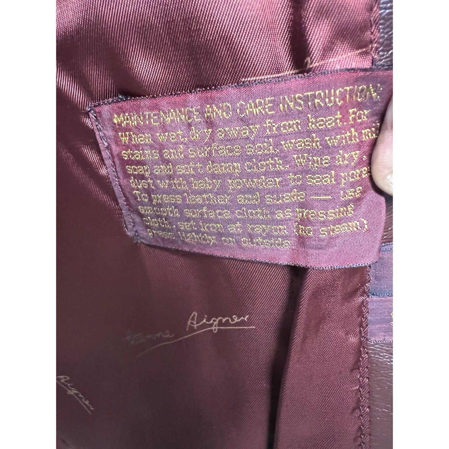 1970’s Vintage Etienne Aigner Oxblood Leather Blazer Jacket Women’s Size 16