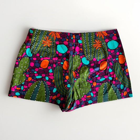 NWOT Cousin Earl 100% (M) Shorts Anthropologie Desert Cactus Southwest Festival