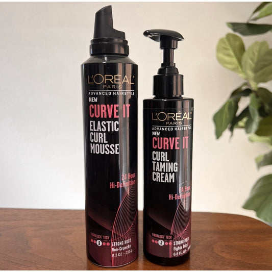 L'OREAL Curve It Curl Taming Cream & Elastic Curl Mousse Strong Hold Partial