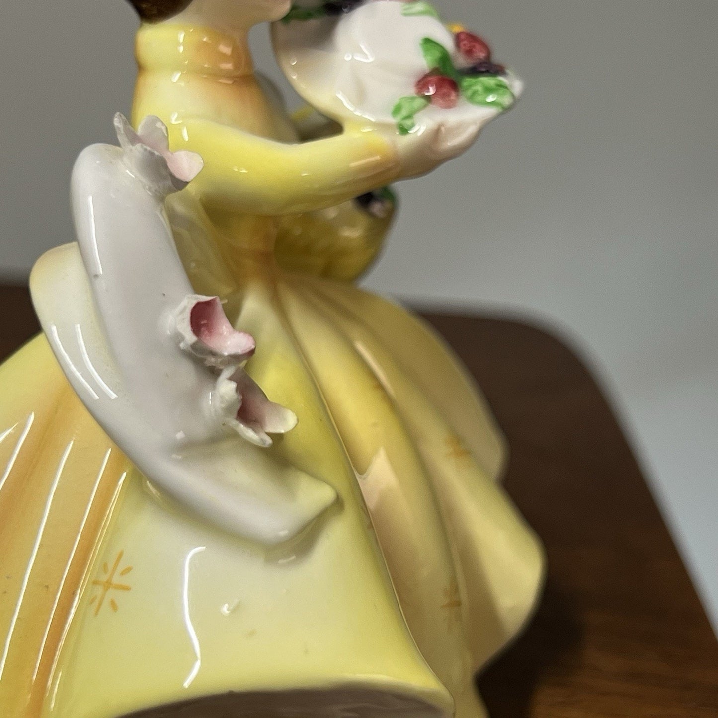 1960s Lefton November Girl Big Bow Series Month Of The Year Figurine Japan MCM