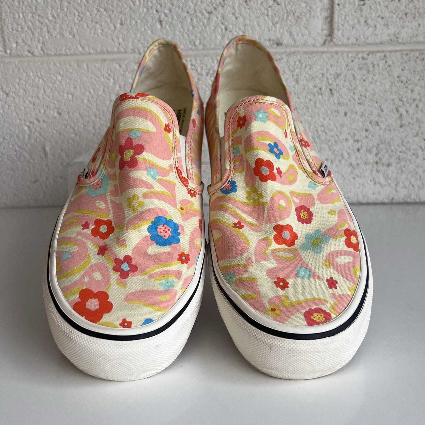 Vans Groovy Floral Sneakers W10.5/M9 Eco Crush Retro Throwback Slip On Hippie
