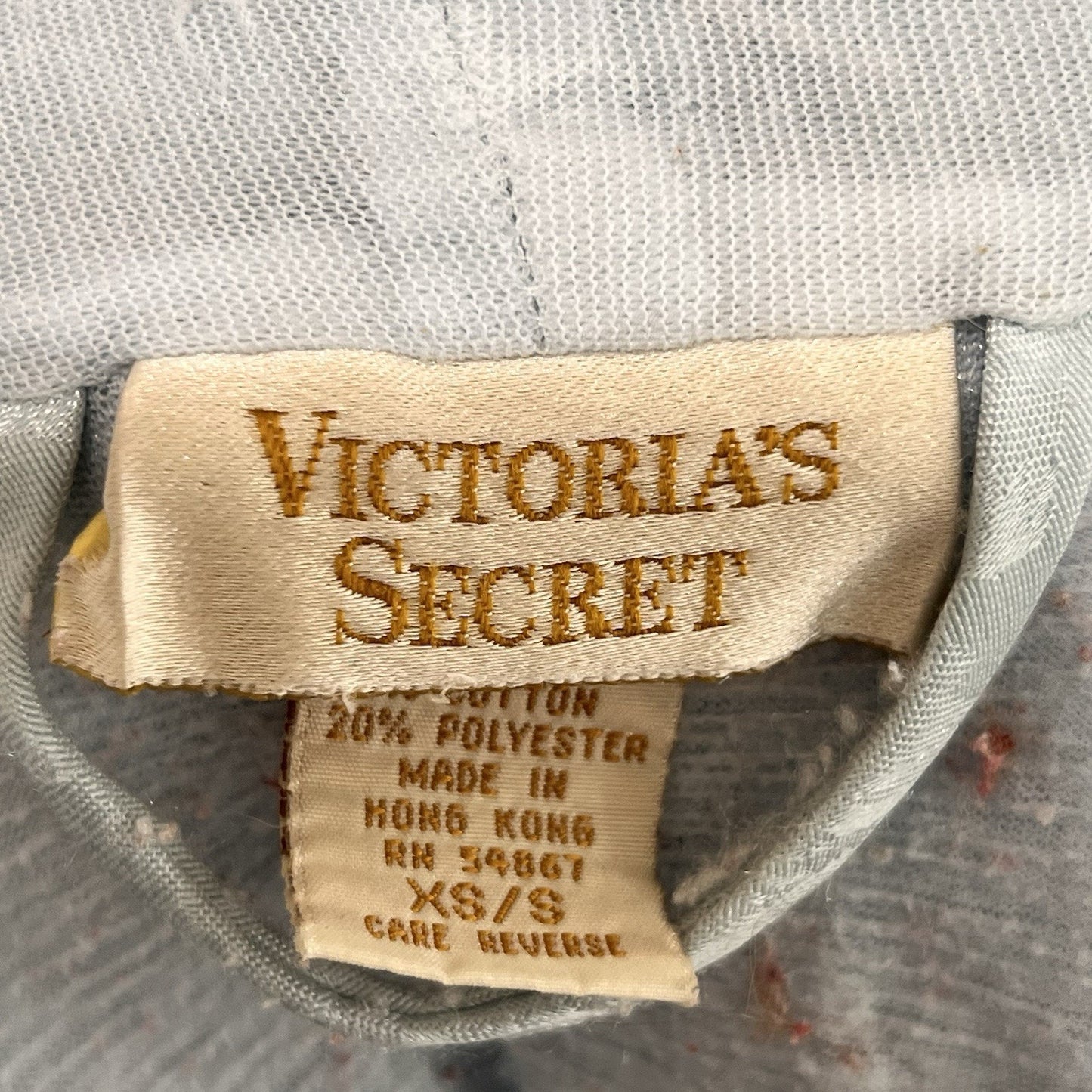 Victorias Secret Gold Label Terry Satin Long Robe XS/S Belted Old Hollywood