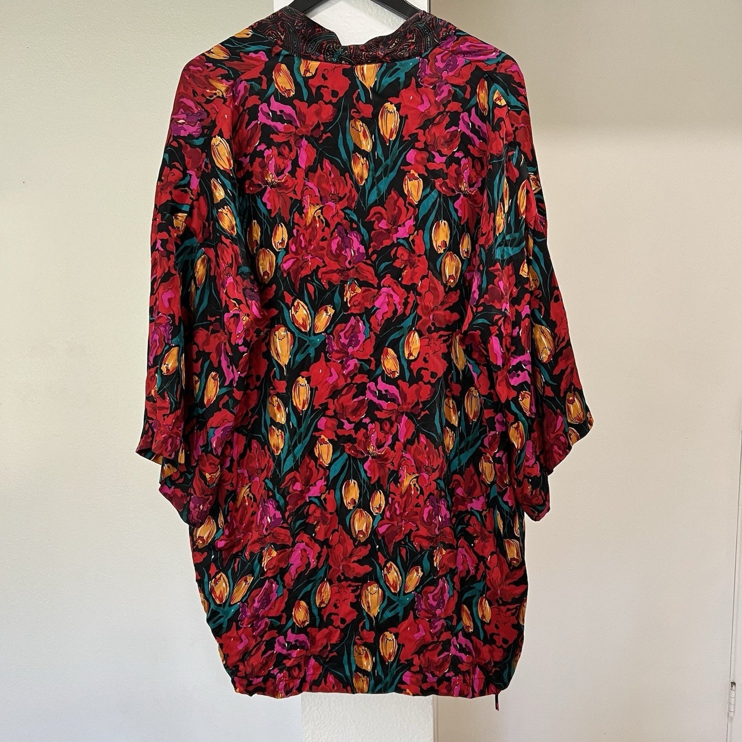 Vintage Gold Label Victoria’s Secret Silk Kimono Robe (M) Dressing Gown Boudoir