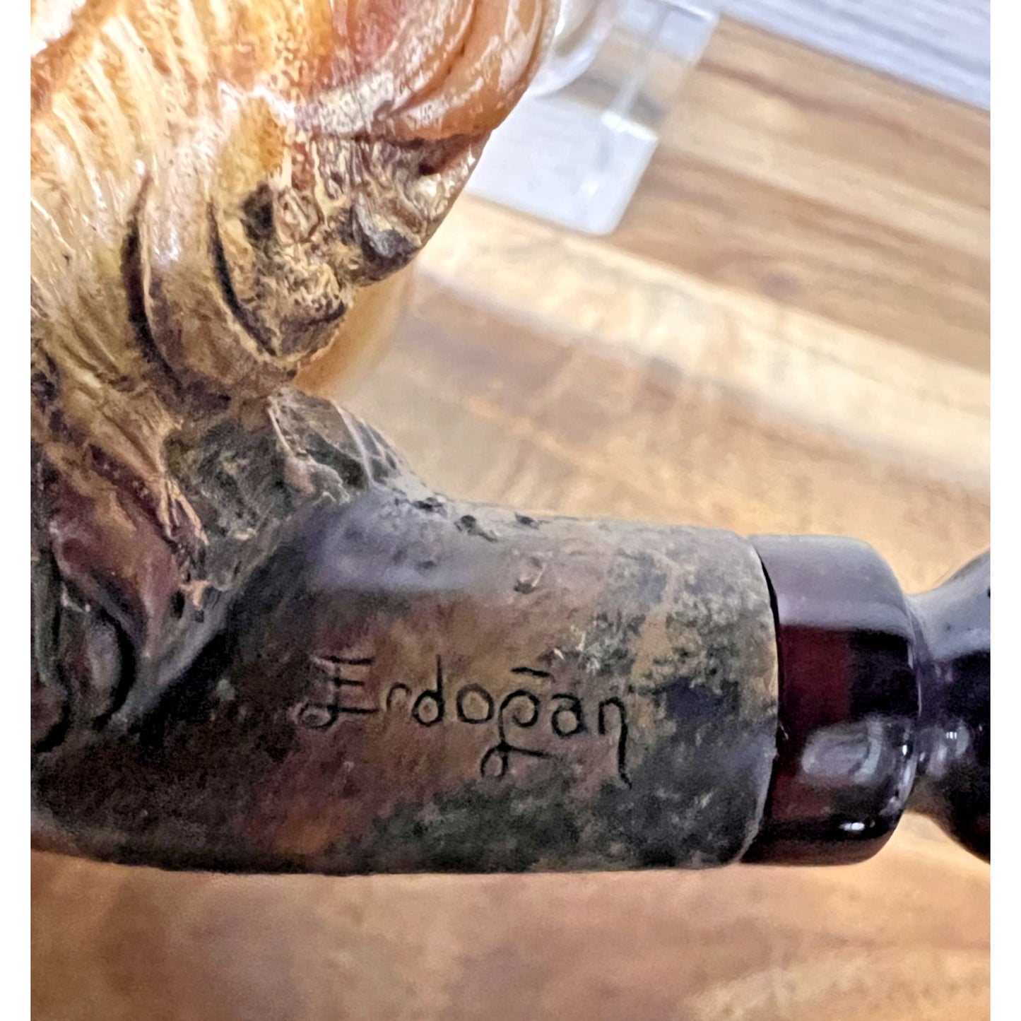 Vtg Meerschuam Hand Carved Conquistador Pipe by Turkish Master Erdoğan Ege
