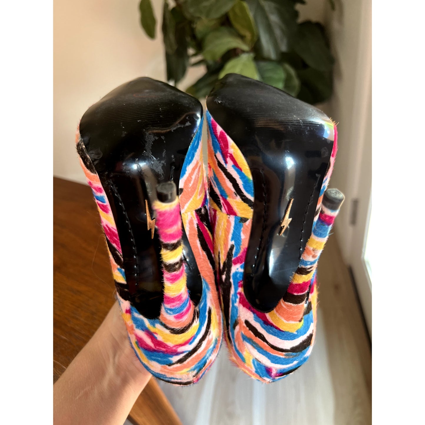 Lust for Life Kash Wild Multi Pony Fur Pumps Size 8 Lulu's Party Stiletto Heels