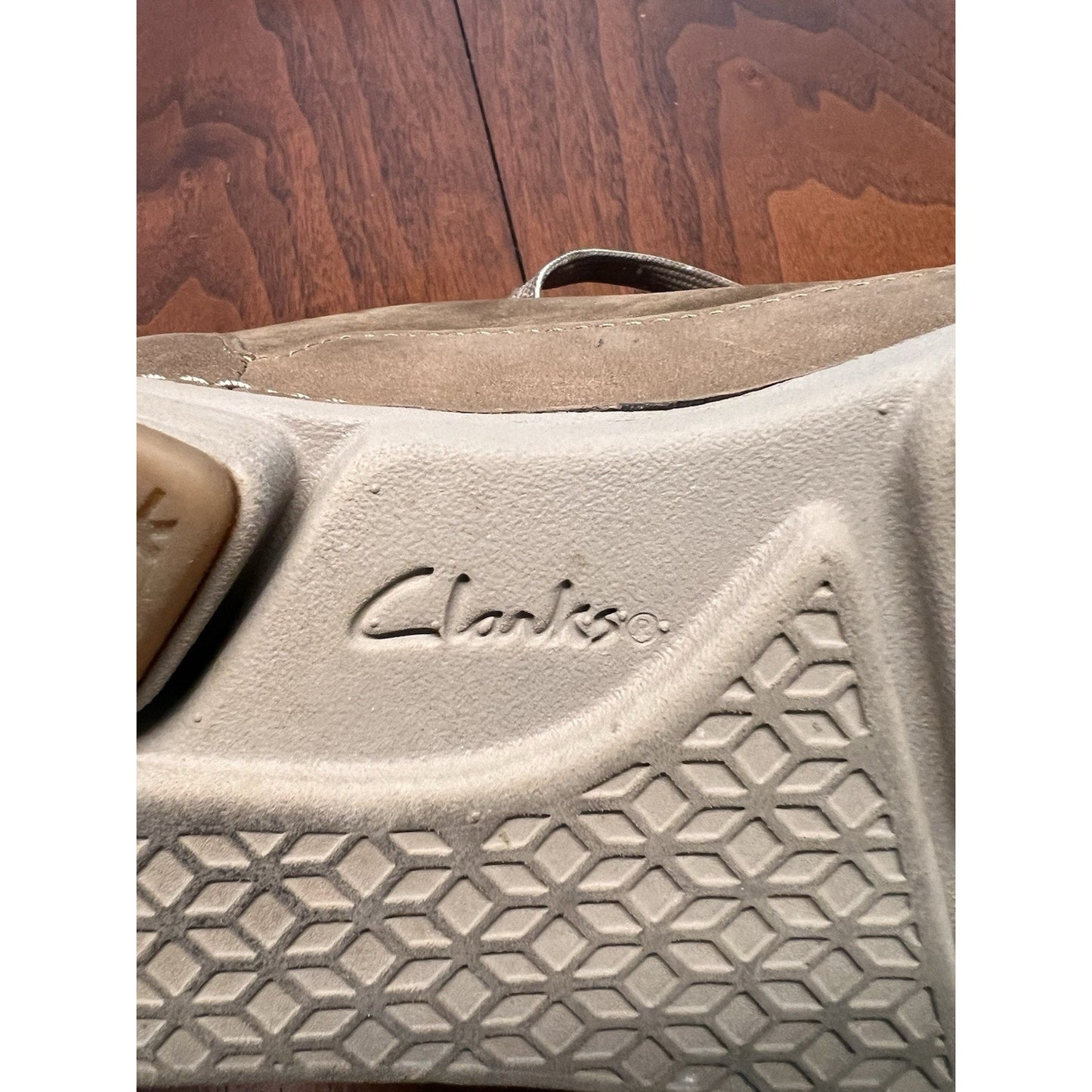 Clarks Trigenic Flex Sneakers Khaki Suede Leather Comfort Low Top Size 6 UK 3.5