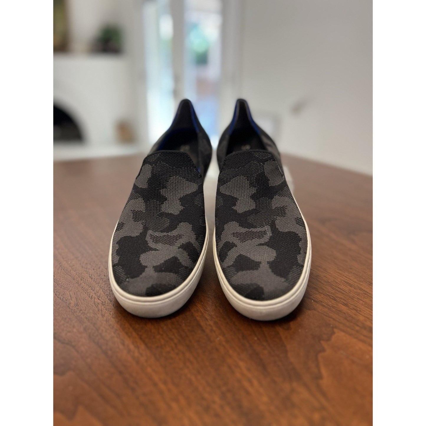 Rothy’s Grey Camo Original Slip-on Sneakers Men’s Size 10