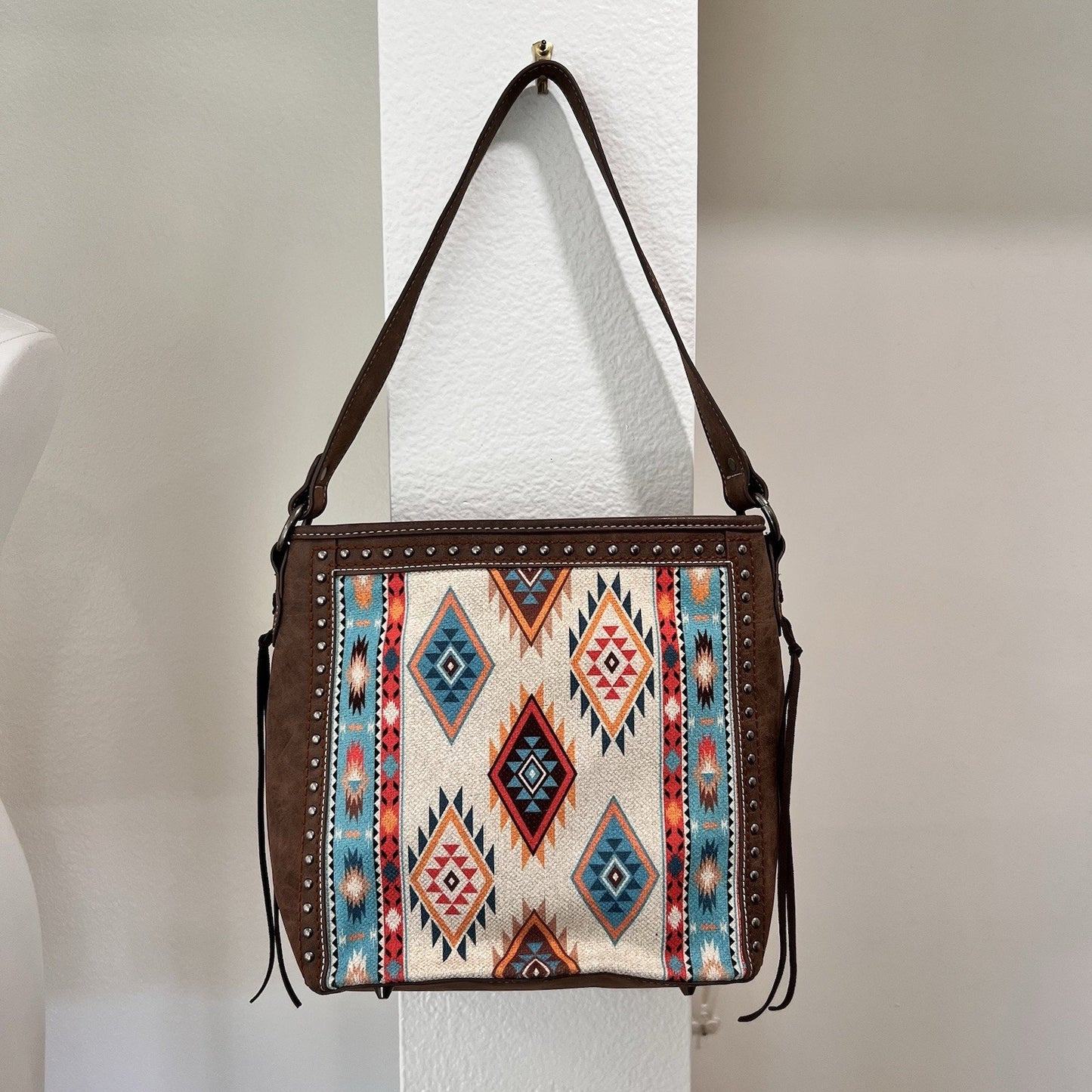 Montana West Shoulder Bag Purse Western Aztec Studded Rodeo Southwestern Cowgirl
