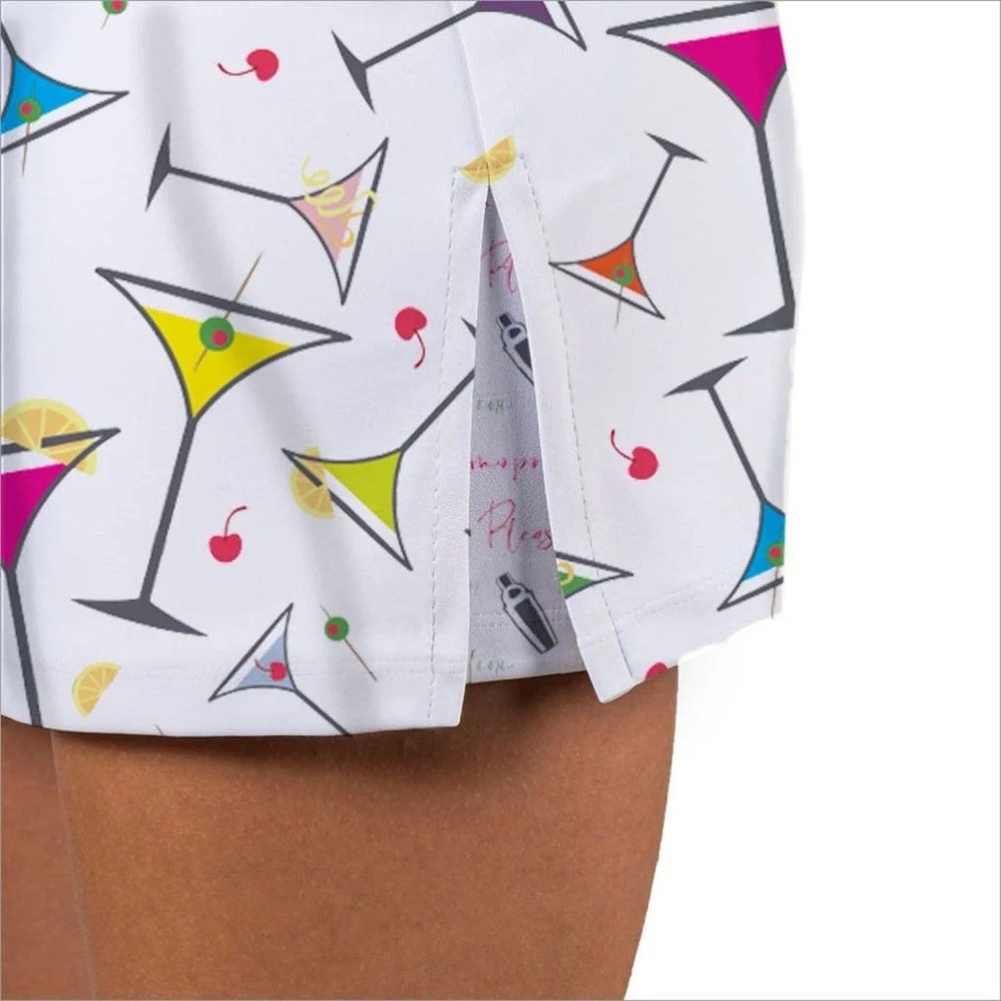 Skort Obsession (M 29”) Shaken Not Stirred Martini Retro Pickleball Tennis