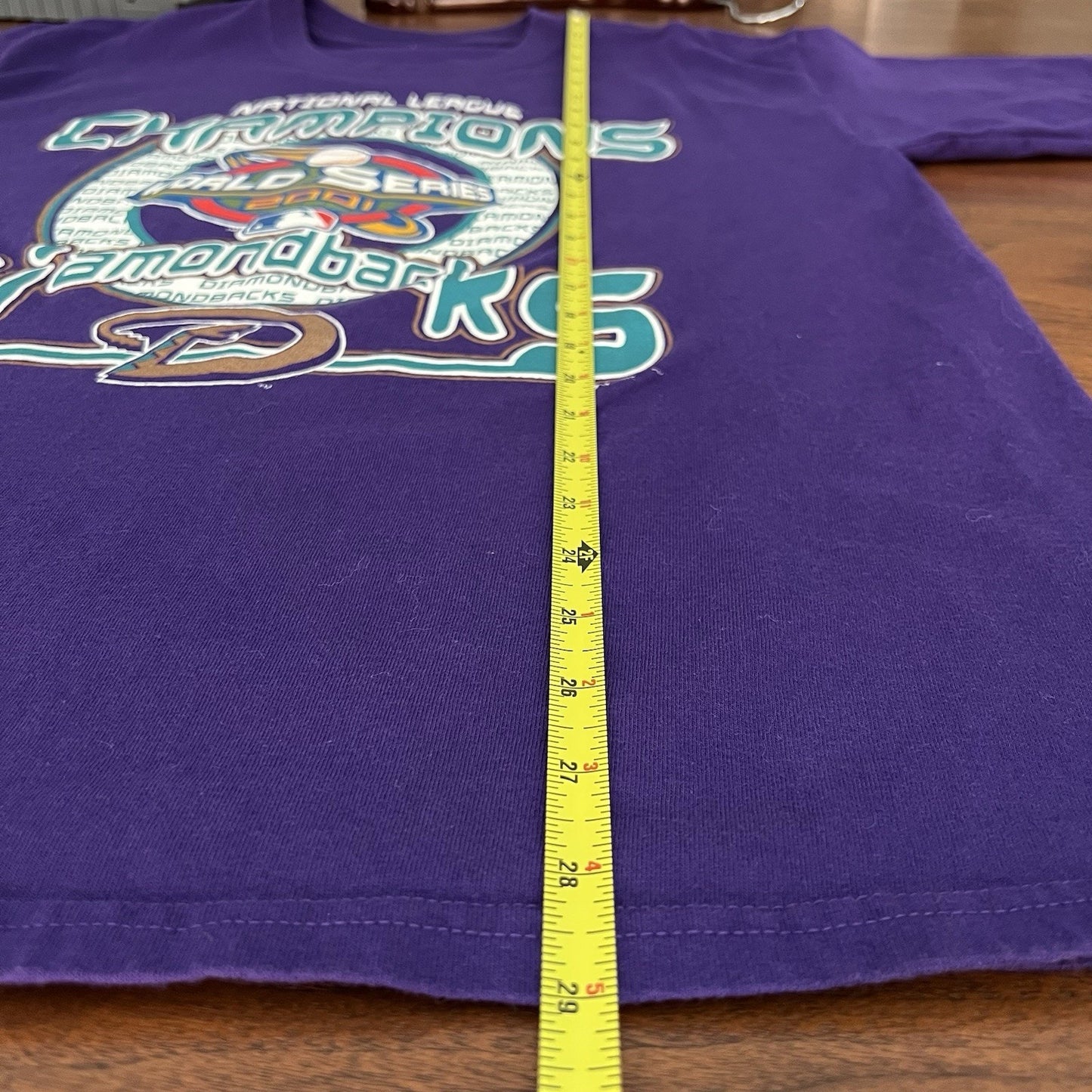Vintage 2001 Arizona Diamondbacks World Series Champions XL/XXL Tshirt purple