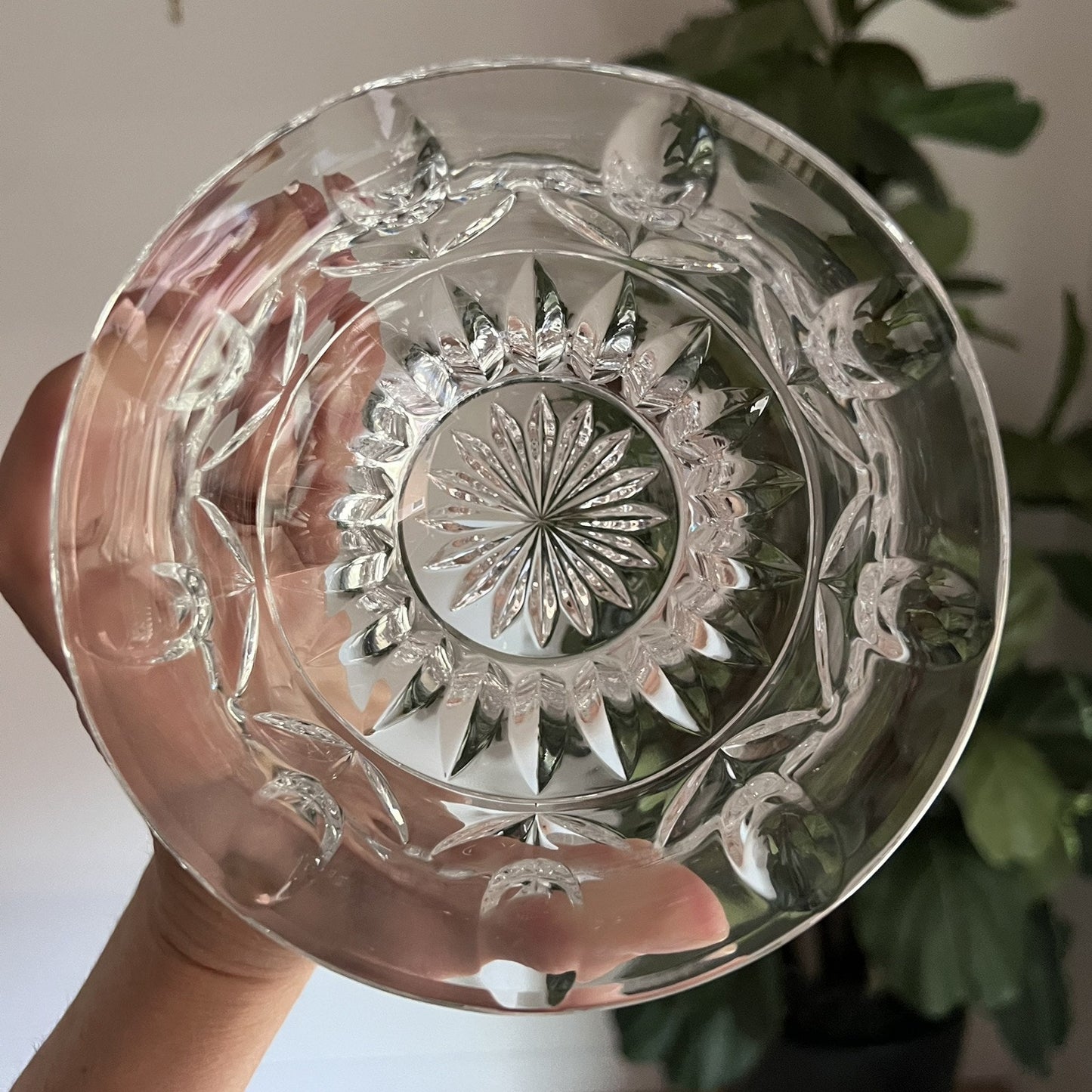Block “Tulip Garden” 24% Lead Crystal 5” Bowl Hand Crafted Danish Scandinavian