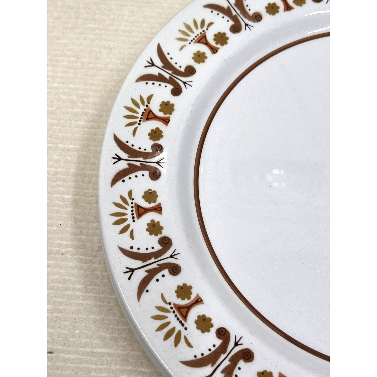Vintage Set of 4 Mikasa Mediterrania Rick Rack 10.75" Dinner Plate Made in Japan