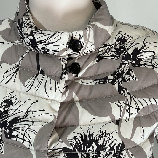 RARE Duvetica Half Short Sleeve Floral Goose Down Vest Puffer Designer Luxury