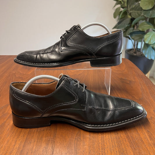 Magnanni 10XW Split Apron Toe Leather Dress Shoe 10077 Black Designer Extra Wide